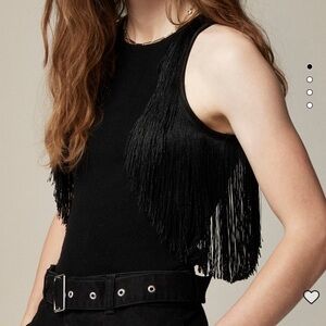 J Crew Cashmere Tank with Fringe